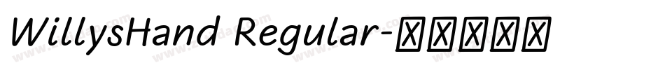 WillysHand Regular字体转换